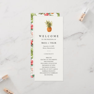 Tropisches Ananas-Grün-Hochzeitsprogramm