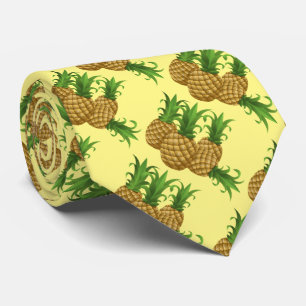Tropisches Ananas Hawaiian Muster Aloha Krawatte