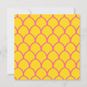 Tropisches Ananas-Muster in Rosa und Gelb Einladung