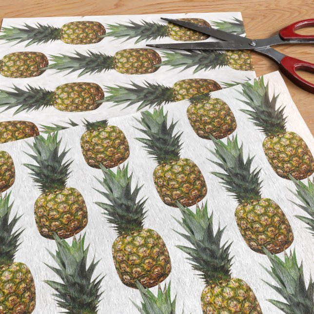 Tropisches Ananas Muster Sommerweiß Seidenpapier (🍍 Great for summer gifts and crafting 🍍)