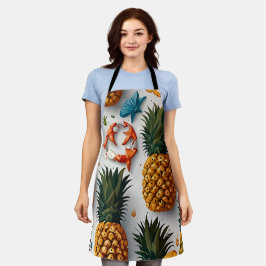 Tropisches Ananas nahtloses Muster Schürze