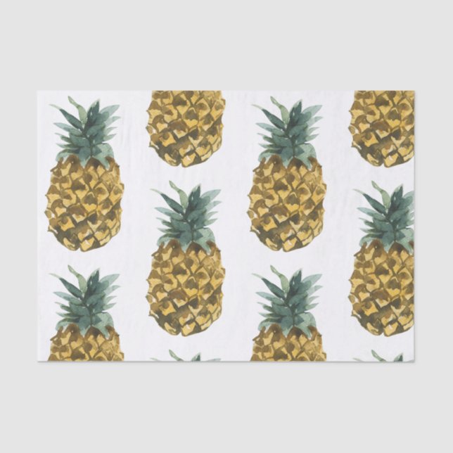 Tropisches Ananas nahtloses Muster Seidenpapier (Vorderseite)