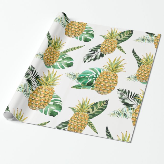 Tropisches Ananas-Packpapier Geschenkpapier (Ungerollt)