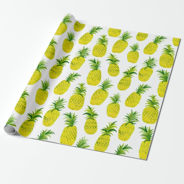 Tropisches Ananas-Party-Packpapier Geschenkpapier (Ungerollt)