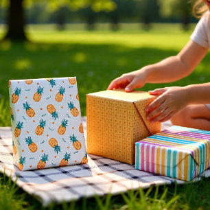 Tropisches Ananas-Pastell-Sommer-Picknick Geschenkpapier Set