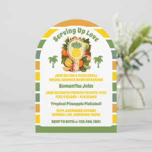 Tropisches Ananas-Pickleball-Brautparty Einladung