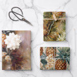 Tropisches Ananas Sparkone Brautparty Geschenkpapier Set<br><div class="desc">Tropische Ananas creme funkeln Hochzeit Brautparty Geburtstag</div>