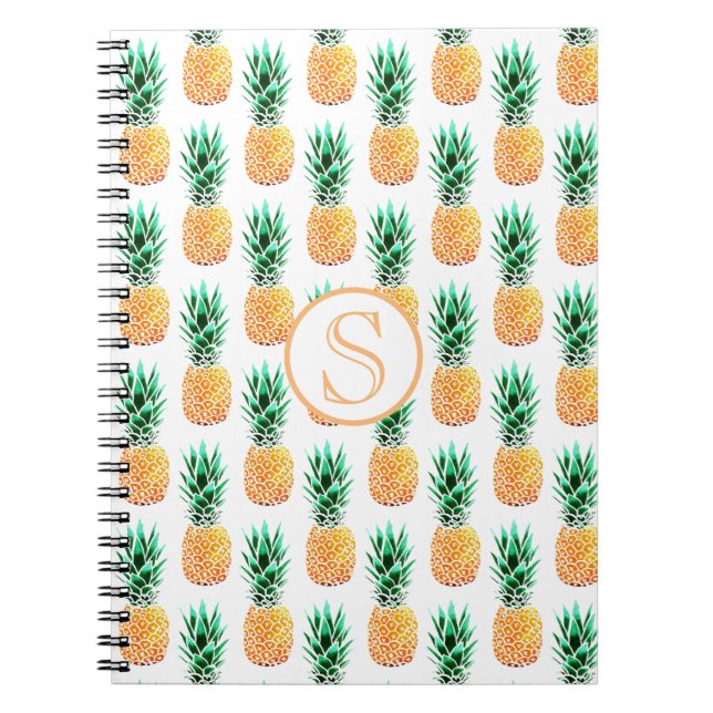 Tropisches Ananas Spiral Foto Notebook Notizblock (Vorderseite)