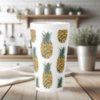 Tropisches Aquarell-Ananas Nahtloses Muster