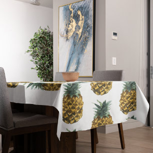 Tropisches Aquarell-Ananas Nahtloses Muster Tischdecke