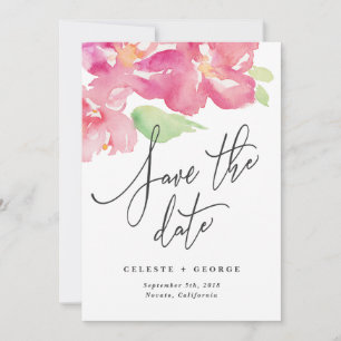 Tropisches Aquarell-Blumen-Save-the-Date Save The Date