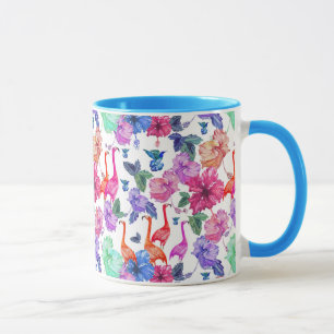 Tropisches Aquarell-Muster Tasse