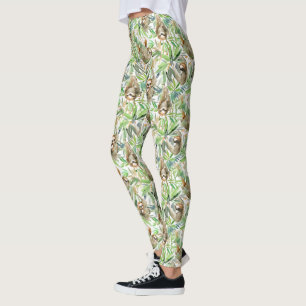 Tropisches Aquarell-Trägheits-Muster Leggings