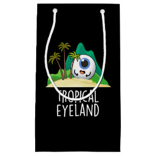 Tropisches Auge Land Funny Island Pun Dark BG Kleine Geschenktüte