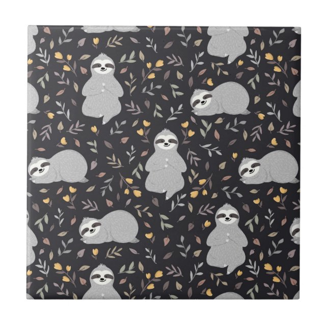 Tropisches Baby-Trägheits-Muster Fliese (Vorderseite)