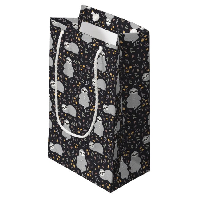 Tropisches Baby-Trägheits-Muster Kleine Geschenktüte (Vorderseite Schrägansicht)