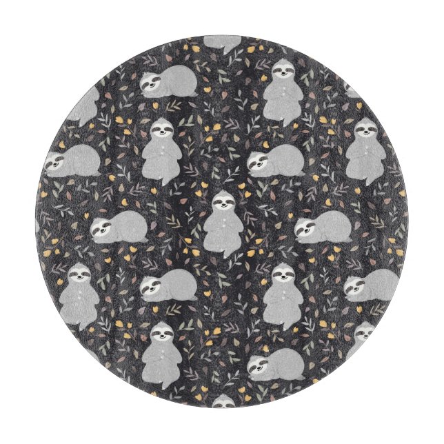 Tropisches Baby-Trägheits-Muster Schneidebrett (Vorderseite)