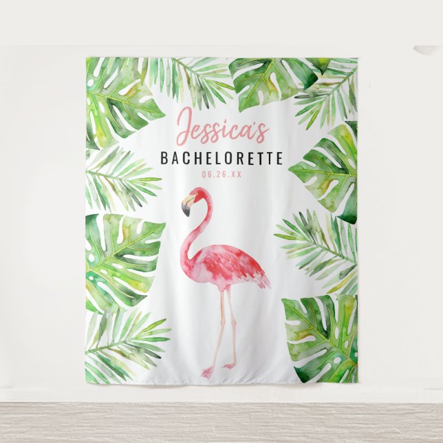 Tropisches Bachelorette Foto Prop Wandteppich (Vorderseite)