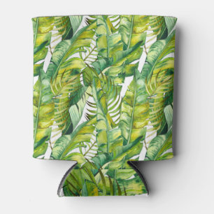 Tropisches Banana-Blätter Wasserfarbenmuster Dosenkühler