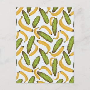 Tropisches Bananenleaf Muster Postkarte