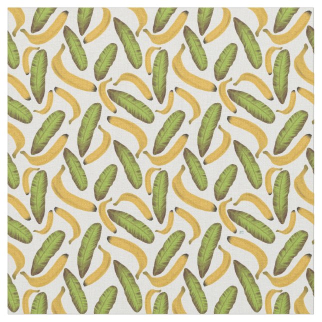 Tropisches Bananenleaf Muster Stoff (Nahaufnahme)