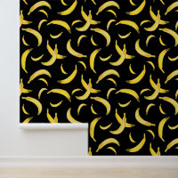 Tropisches Bananenmuster auf schwarz