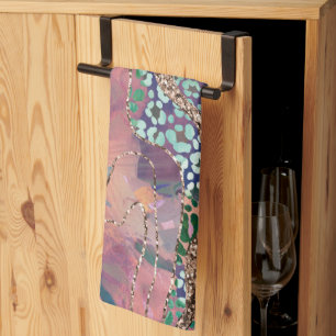 Tropisches Batik-Tier Glitter Glam 1 Geschirrtuch