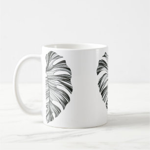 Tropisches Blatt. Monstera Pflanze. Natürliches El Kaffeetasse