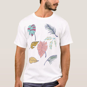 Tropisches Blatt-Vektor-Set. T-Shirt