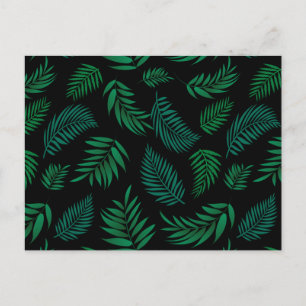 Tropisches Blätter-Muster 2 Postkarte