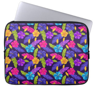 Tropisches Blätter- und Blumenmuster-23857 Laptopschutzhülle