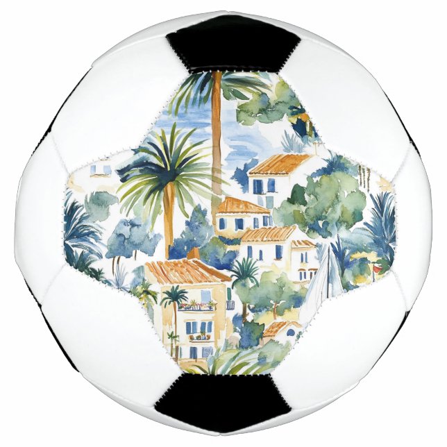 Tropisches blaues Mittelmeer Fußball (Vorderseite)