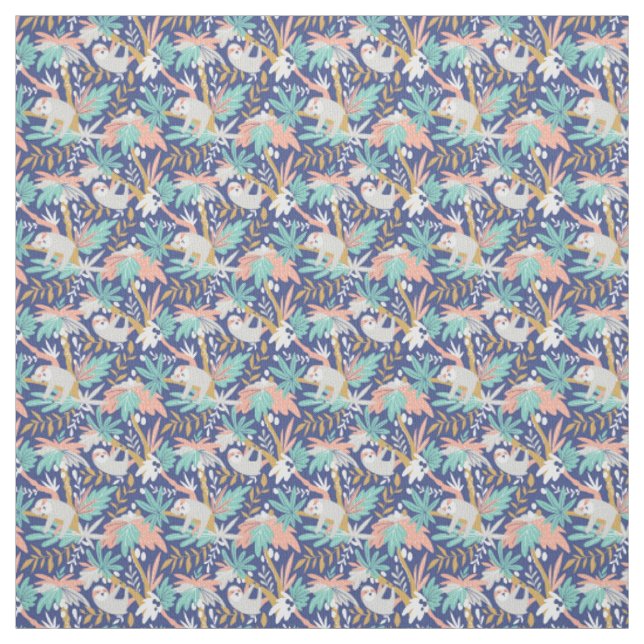 Tropisches blaues Trägheits-Muster Stoff (Muster)