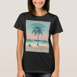 Tropisches Bliss: Hängematte am Strand 🌴 T-Shirt