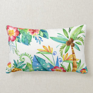 Tropisches Blumen Lendenkissen