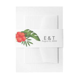 Tropisches Blumenblatt ID475 Einladungsbanderole