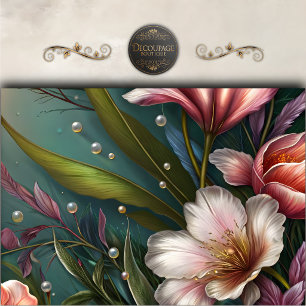 Tropisches Blumendekor im Traumlook Seidenpapier