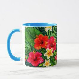 Tropisches Blumengeschenk - farbenfroher Hibiskus Tasse