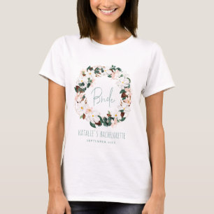 Tropisches BlumenKranzbraut bachelorette T-Shirt