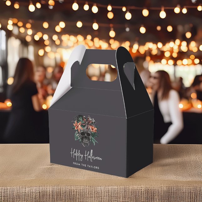 Tropisches Blumenkull Halloween Geschenkschachtel (Von Creator hochgeladen)