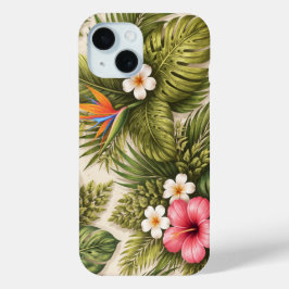 Tropisches Blumenmuster – Hibiskus, Monstera Case-Mate iPhone Hülle