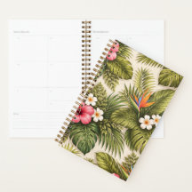 Tropisches Blumenmuster – Hibiskus, Monstera 