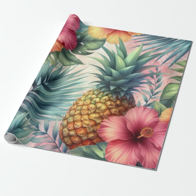 Tropisches Blut Geschenkpapier (Ungerollt)