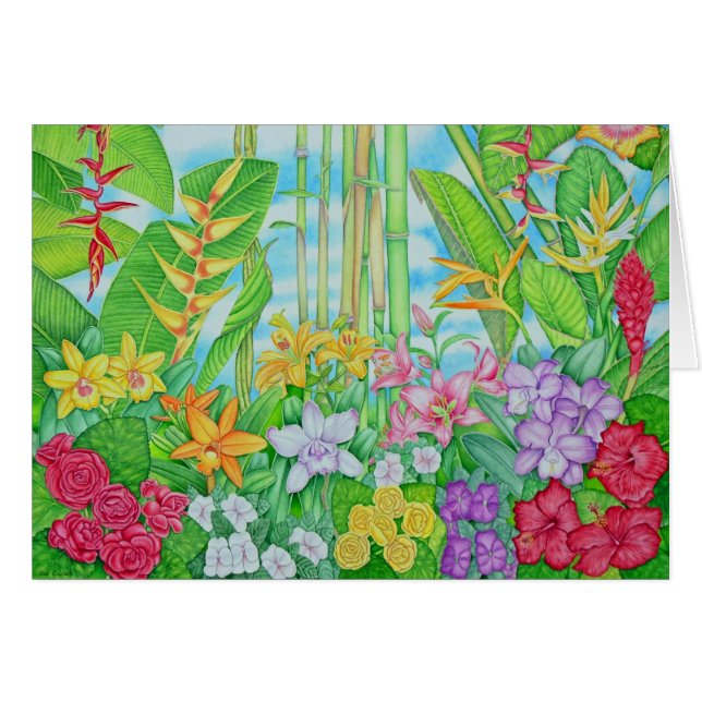 Tropisches botanisches (Vorderseite (Horizontal))