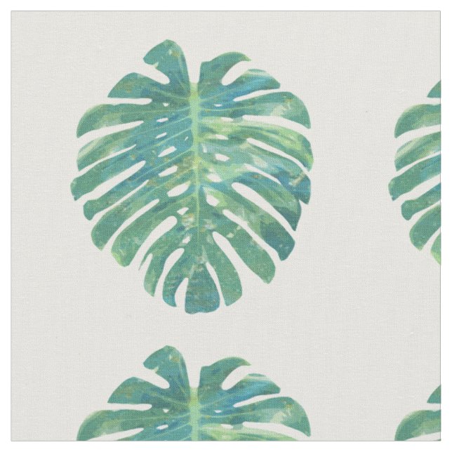 Tropisches botanisches Blatt Stoff (Nahaufnahme)