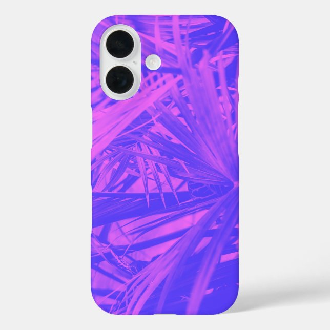 Tropisches botanisches Leaf Ombre Lila Pink Case-Mate iPhone Hülle (Rückseite)