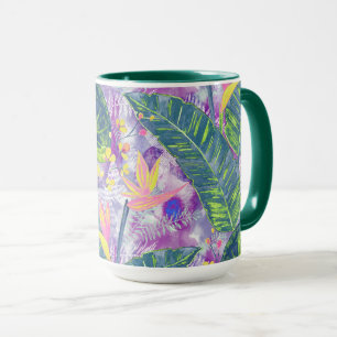 tropisches, botanisches tasse