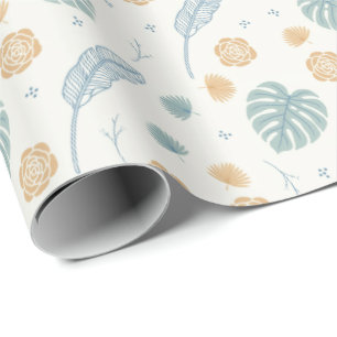 Tropisches Brautbad-Muster Boho Palmwedel Geschenkpapier