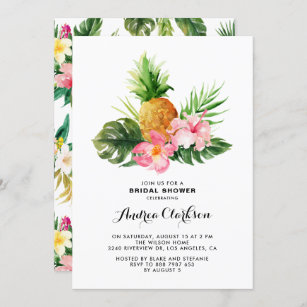 Tropisches Brautparty Ananas Einladung