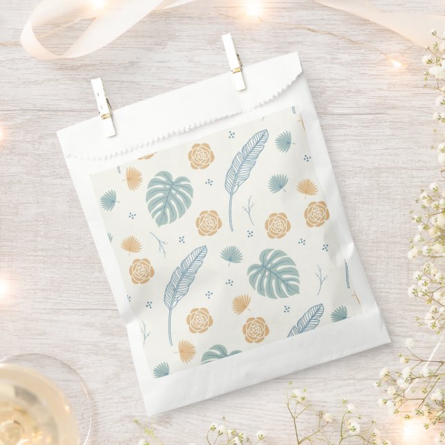 Tropisches Brautparty-Muster Boho Palmwedel  Geschenktütchen (Ausgeschnitten)